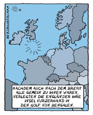 Teddy Tietz Cartoon der Kalenderwoche 26 - Der totale Brexit