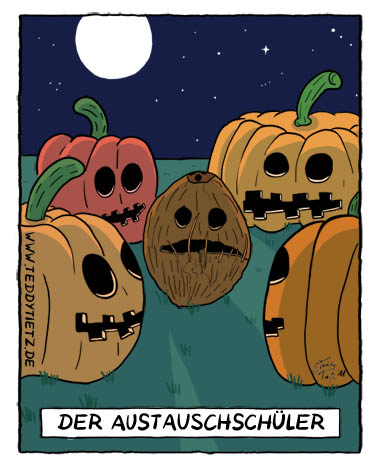 Teddy Tietz Cartoon der Kalenderwoche 43 - Der Austauschschüler