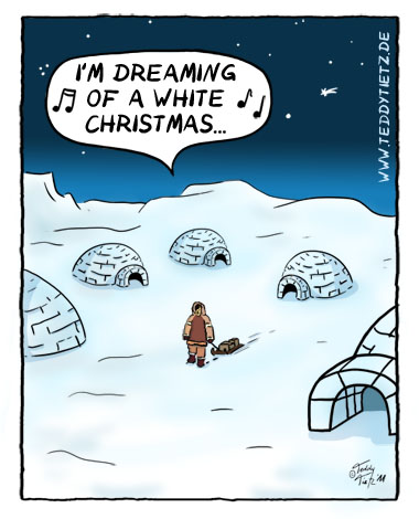 Teddy Tietz Cartoon der Kalenderwoche 49 - White Christmas