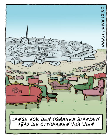 Teddy Tietz Cartoon der Kalenderwoche 49 - Ottomanen vor Wien