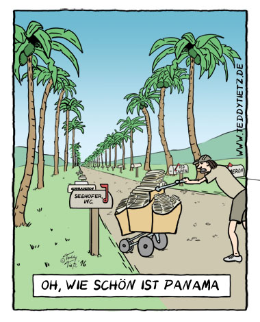 Teddy Tietz Cartoon der Kalenderwoche 16 - Oh, wie schÃ¶n ist Panama