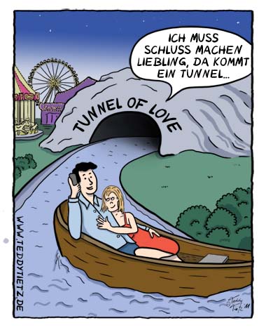 Teddy Tietz Cartoon der Kalenderwoche 3 - Tunnel of Love